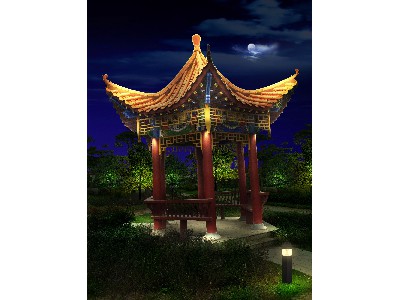 阜南縣清河公園，體育公園景觀亮化