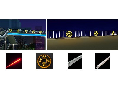 北京市豐臺區(qū)三環(huán)路人行天橋夜景照明