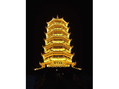 滁州筆峰塔夜景亮化