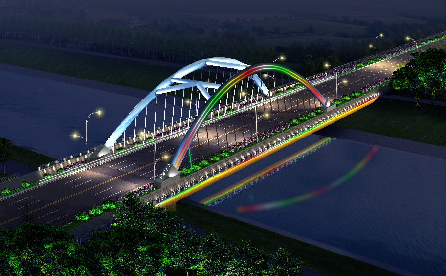 六安二元路橋照明亮化